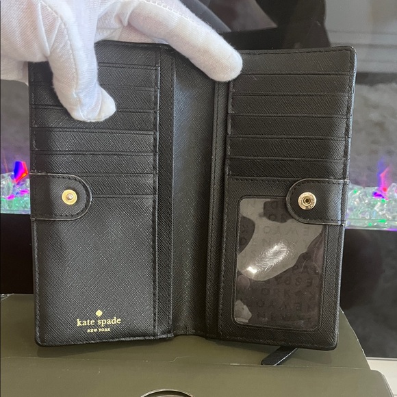 Kate Spade Black Leather Card Holder - Picture 6 of 12